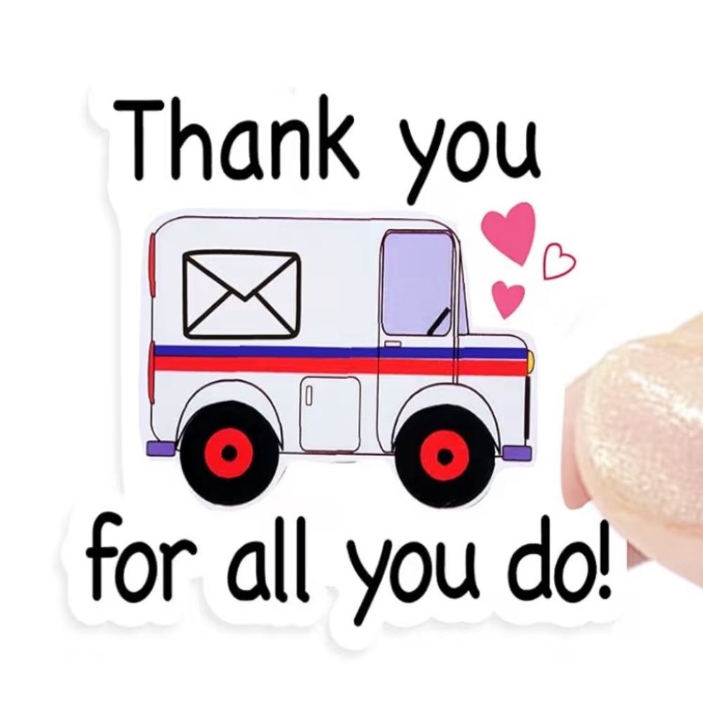 BEST SELLER! 📭 50 stickers - Thank you for all you do (postal worker)